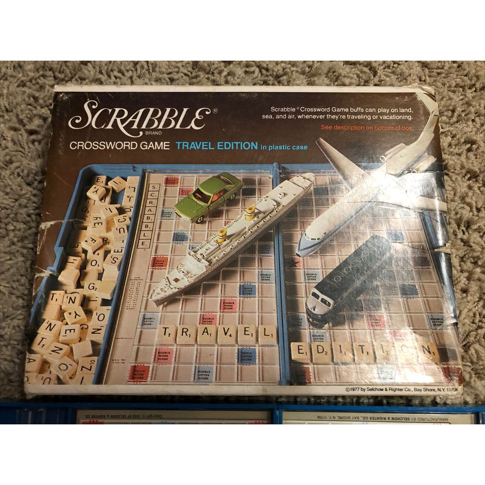 Tiny House Vintage Scrabble Travel Edition Crossword Game‎ Complete